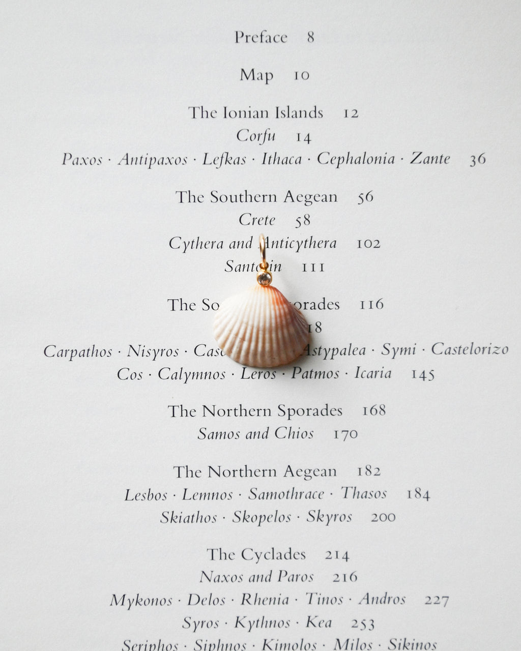 Cream Cockle Shell | Gold & Gemstone Setting